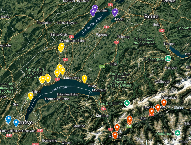 Mappa con punti di riferimento.